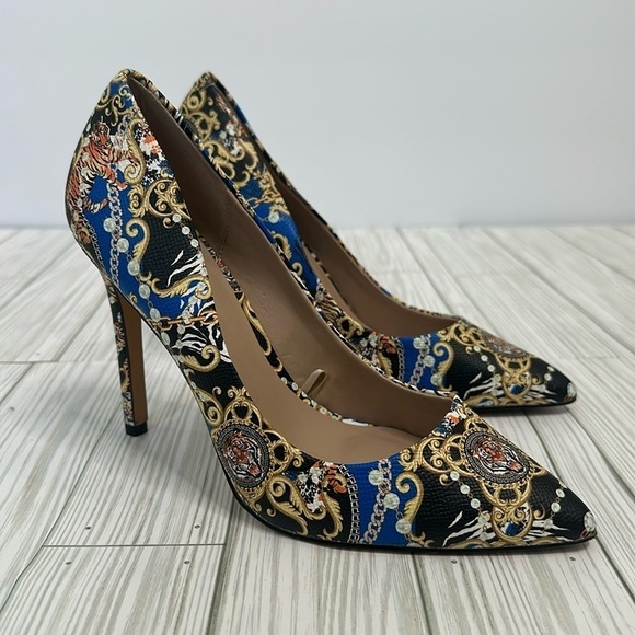 Aldo Kriss Heels Womens Aldo Multicolored Patterned Pumps Shoes Size 8M - Picture 1 of 13